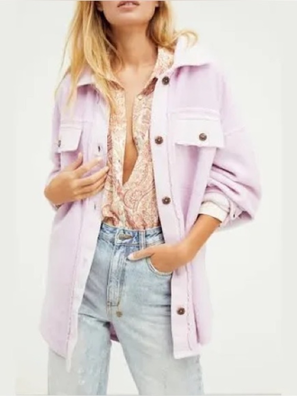 Free People Ruby Rose Shirt Jacket | Large 🌹